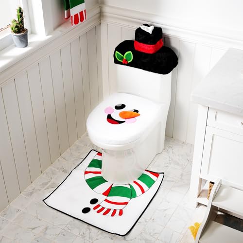 2 Set 5 Pieces Christmas Theme Bathroom Decoration Set Y386164