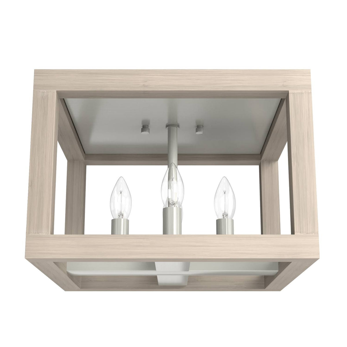 Brushed Nickel 4 Light Flush Mount J964