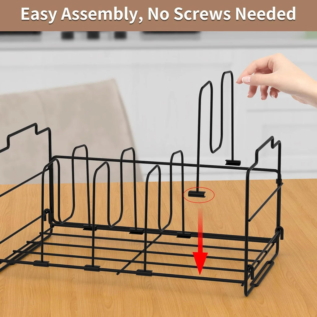 Black Plastic Lid Organizer with 4 Dividers Z11914