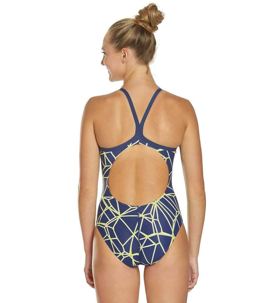 Navy-Yellow Swimsuit B9052