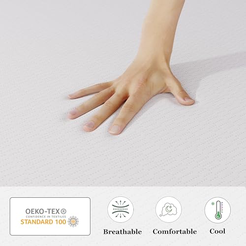 Twin XL Size Cooling Gel Memory Foam Mattress Topper with Removable Washable Cover X71785