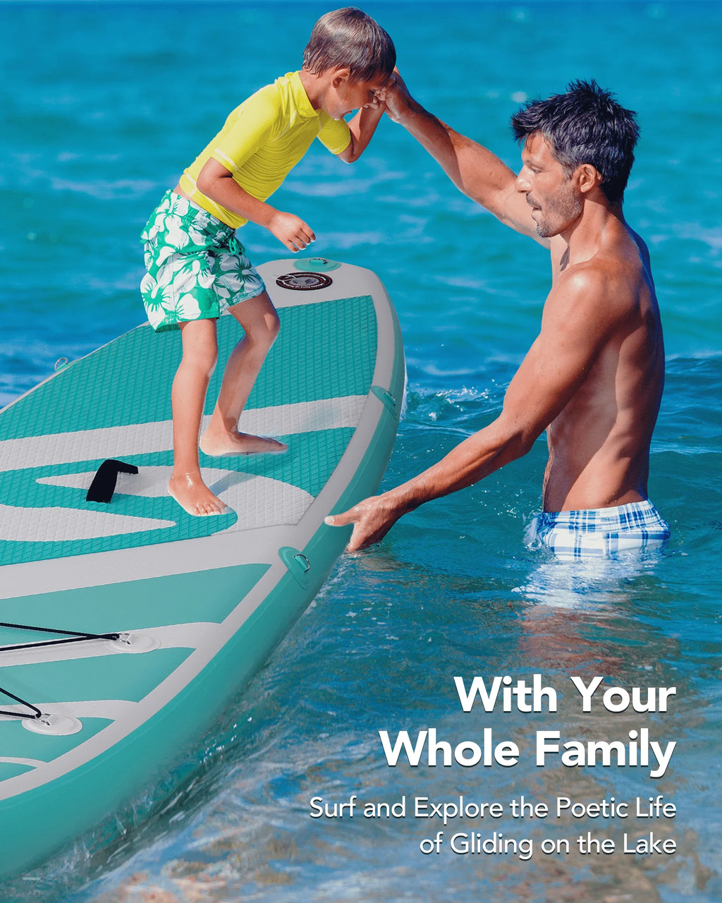 Inflatable Paddle Board 10' 6 in. Thick Green Y311488