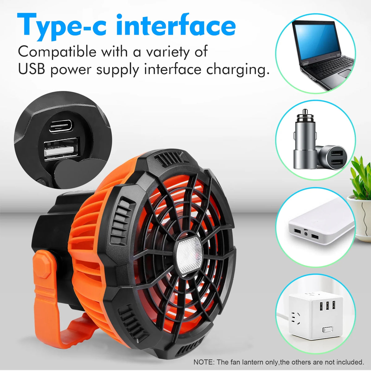 2-in-1 Camping Fan Lantern Power Bank U759899