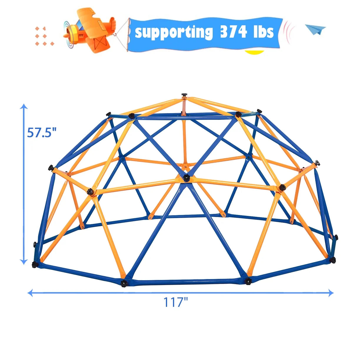 Outdoor Dome Climber with Monkey Bars W212456