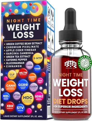 Night Time Weight Loss Diet Drops - Apple Cider Vinegar - Cinnamon - Cayenne Pepper X265