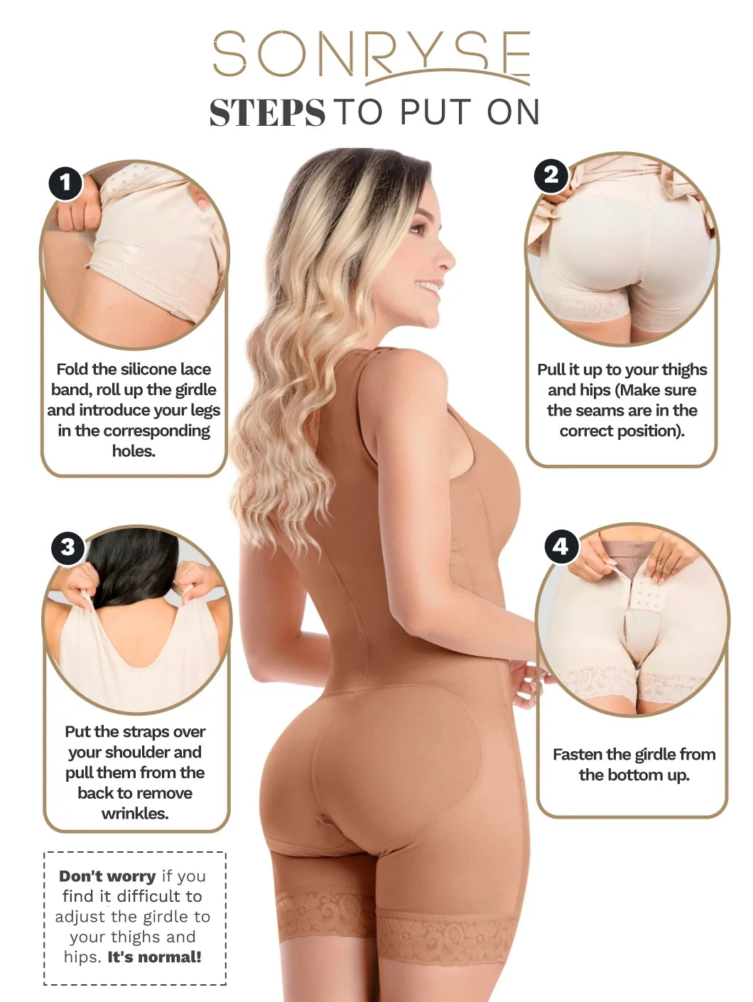 Beige XS Postpartum Girdle Shapewear Bodysuit O95276