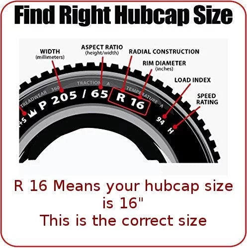 16 Inch Hubcaps Set of 4 V51667