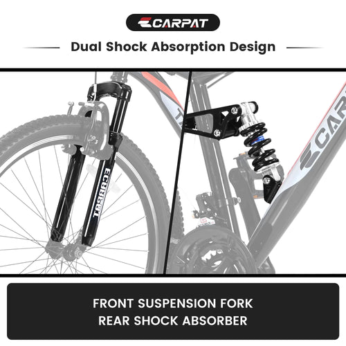 26 inch Black Full Suspension Mountain Bike G3182