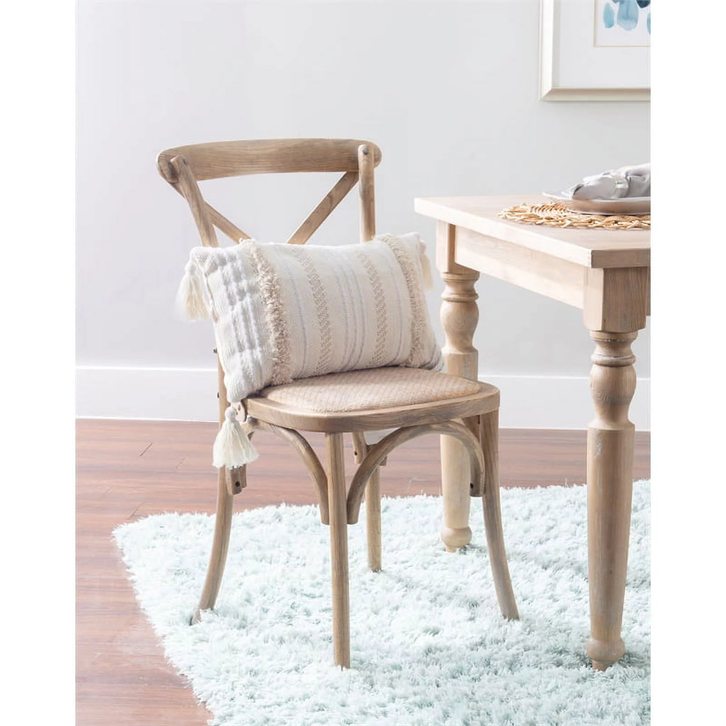 Gray Wash Wood Dining Chairs Set of Two O75688