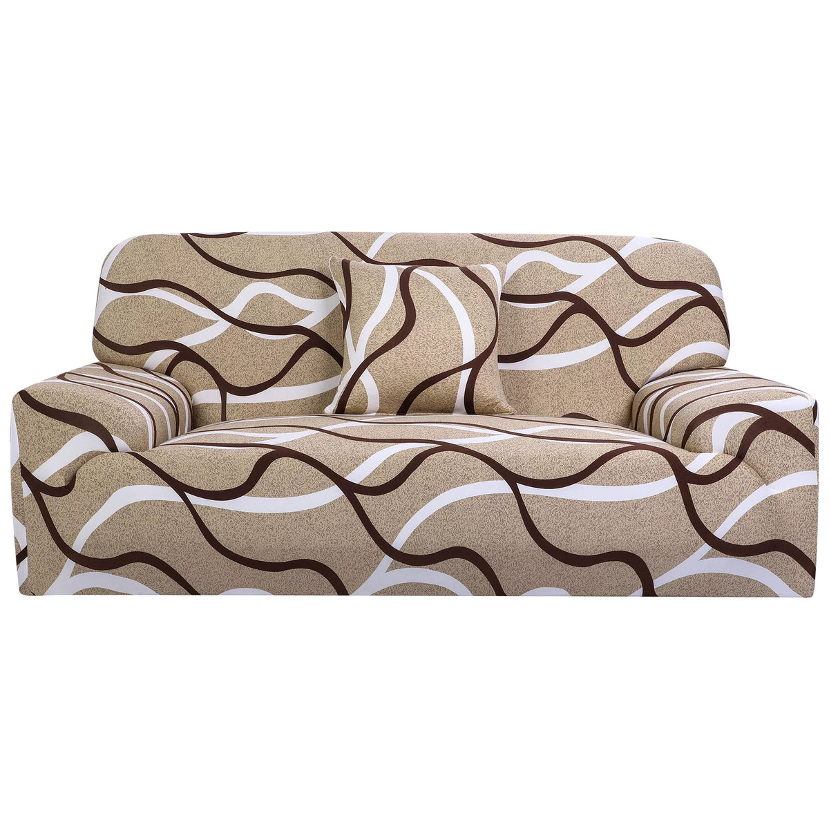 Beige Stretch Sofa Slipcover I905