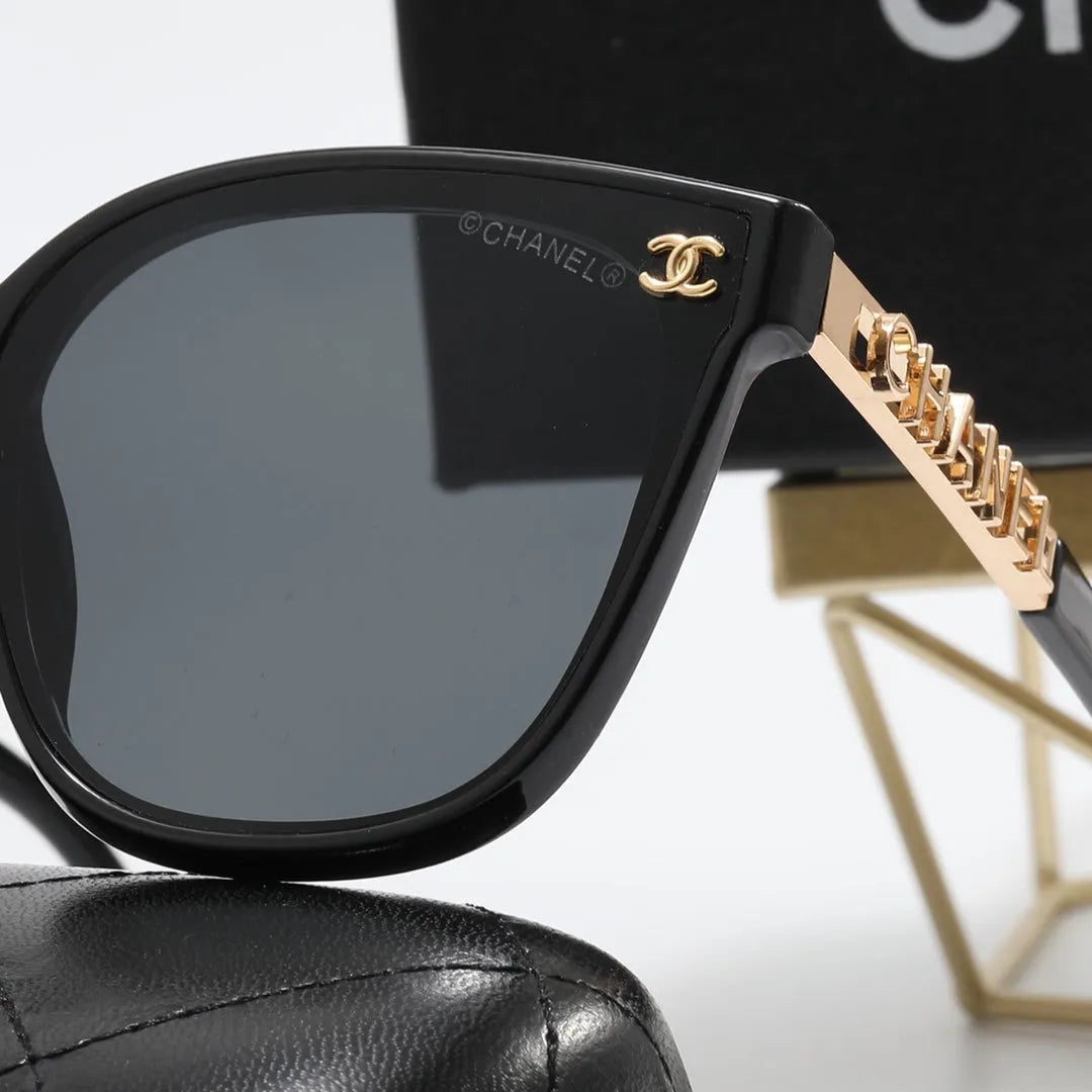 Double C Hollow Large Letter Polarized Sunglasses L6282