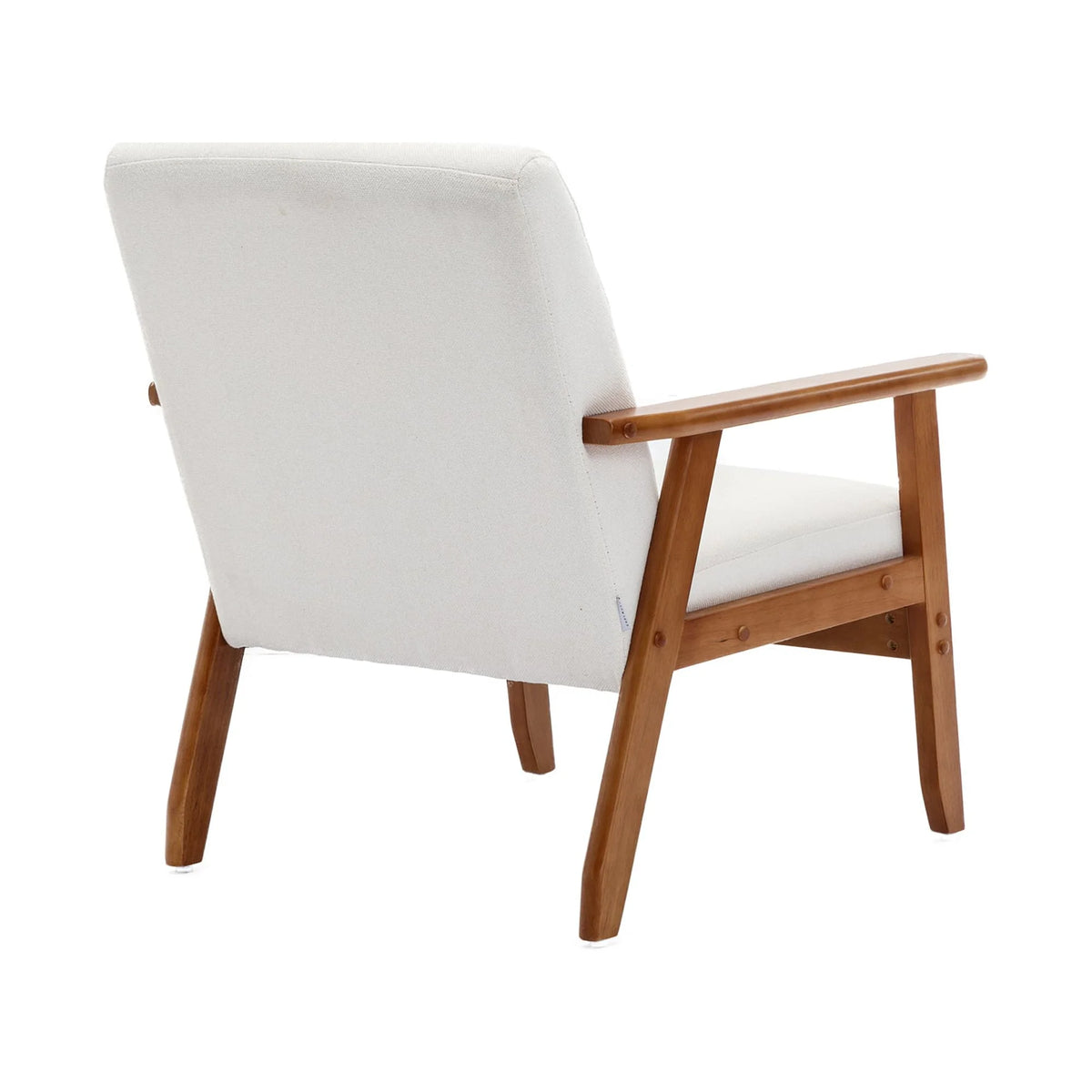 Accent Chairs Set of 2 with Side Table, Wood and Fabric Armchairs X616