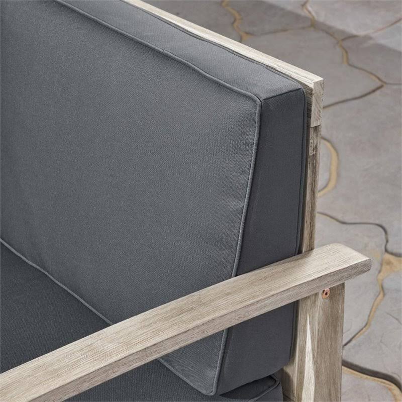 Gray Acacia Wood Club Chair (Set of 4) V813569