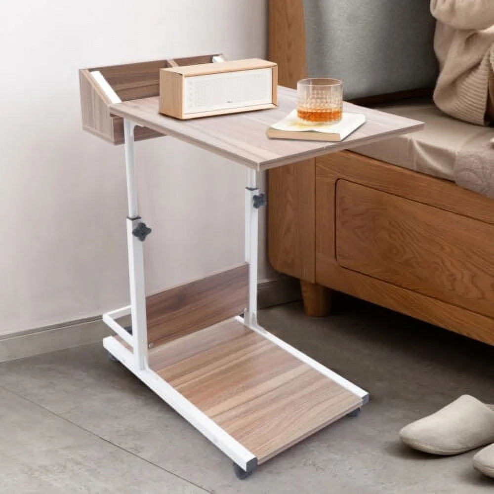 Adjustable C Table with Wheels W803