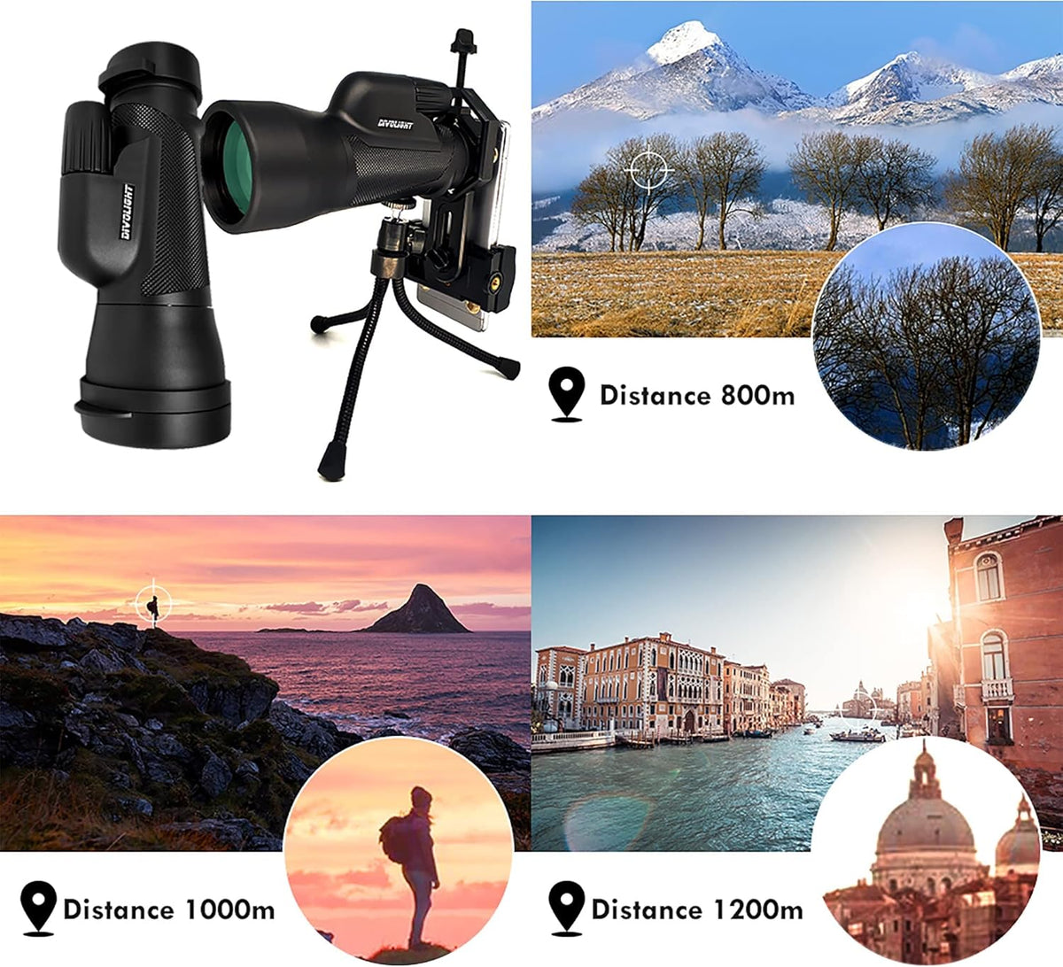 12x50 High Definition Waterproof Monocular U2427