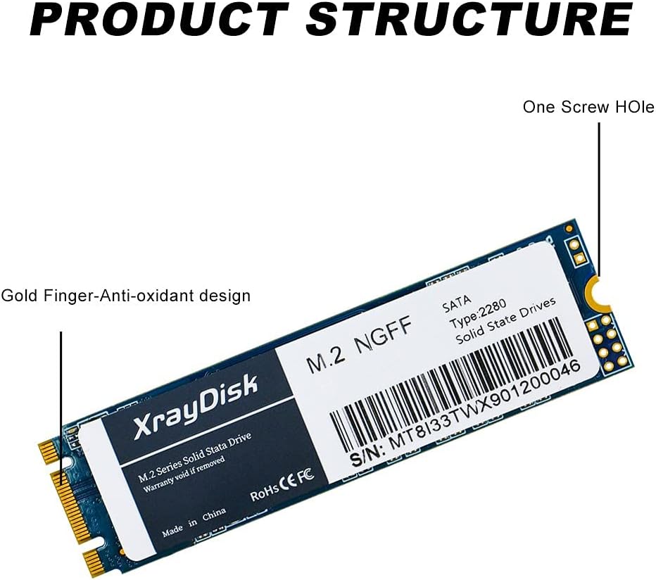 1TB M.2 2280 SATA III Internal Solid State Drive Pack of 2 R4149