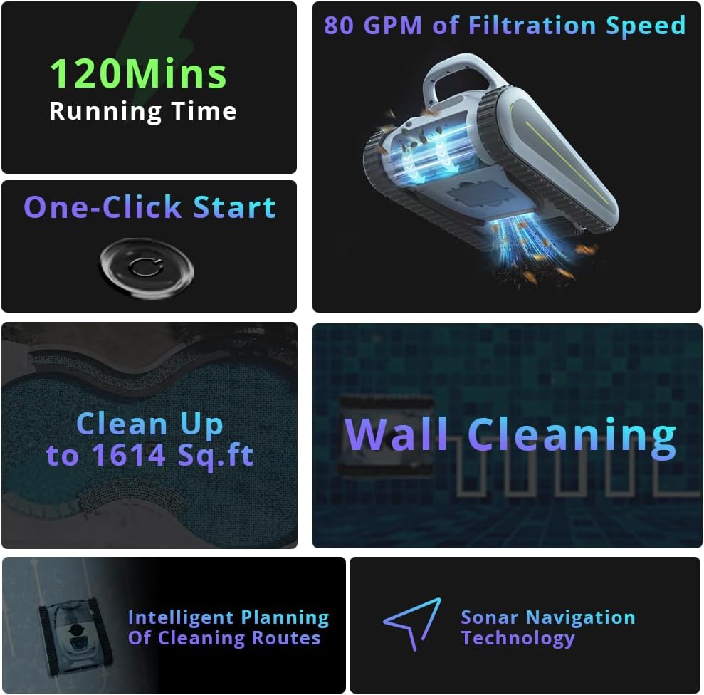 Cordless Robotic Pool Cleaner G58042