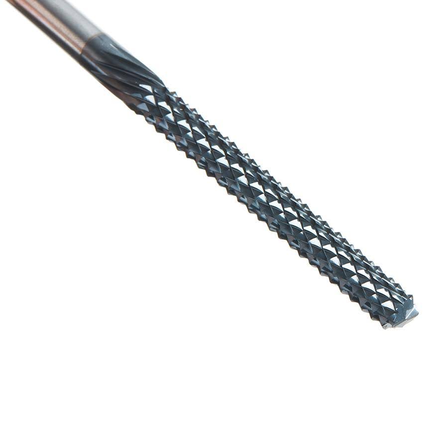 Solid Carbide Fiberglass and Composite Cutting 1/4 Dia x 2-1/8 x 1/4 Shank AlTiN Coated Mill End D3829