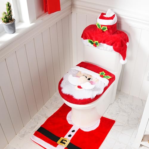 2 Set 5 Pieces Christmas Theme Bathroom Decoration Set Y386164