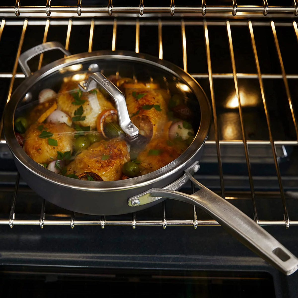 13-Inch Hard-Anodized Nonstick Deep Skillet with Lid T868511