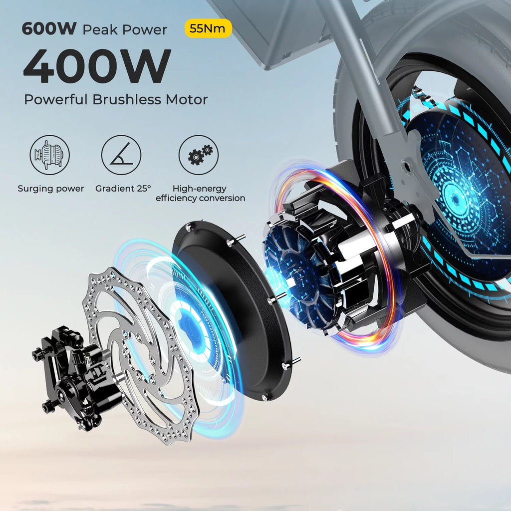 36V 10Ah Foldable Electric Bike 400W Motor X7434