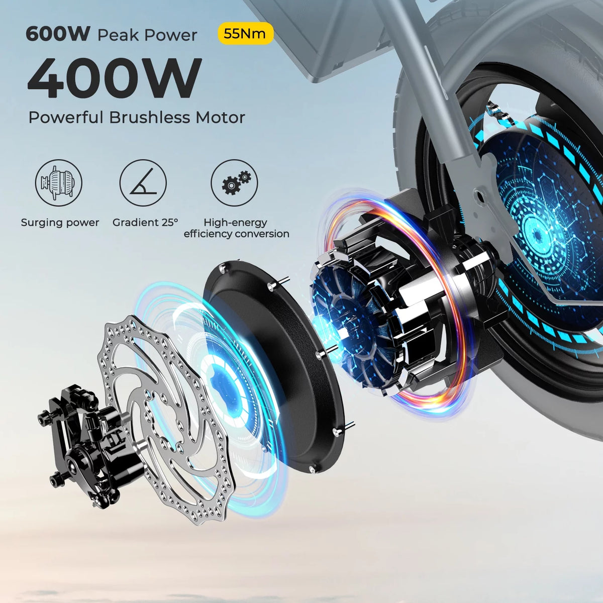 36V 10Ah Foldable Electric Bike 400W Motor X7434