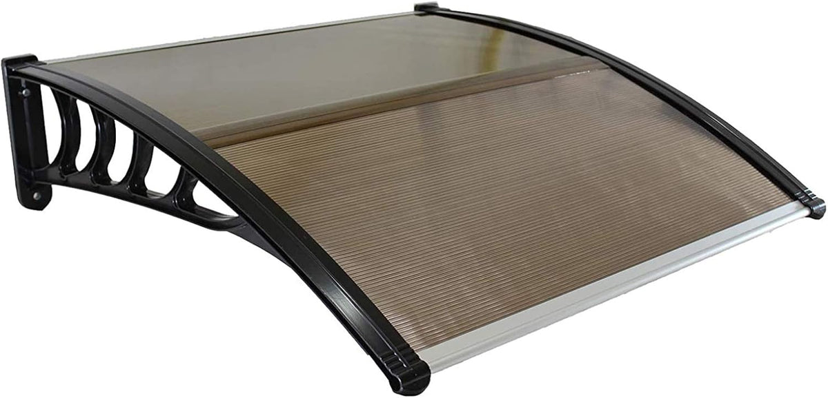 Dark Brown 40 x 40 Polycarbonate Window Awning Door Canopy H59389