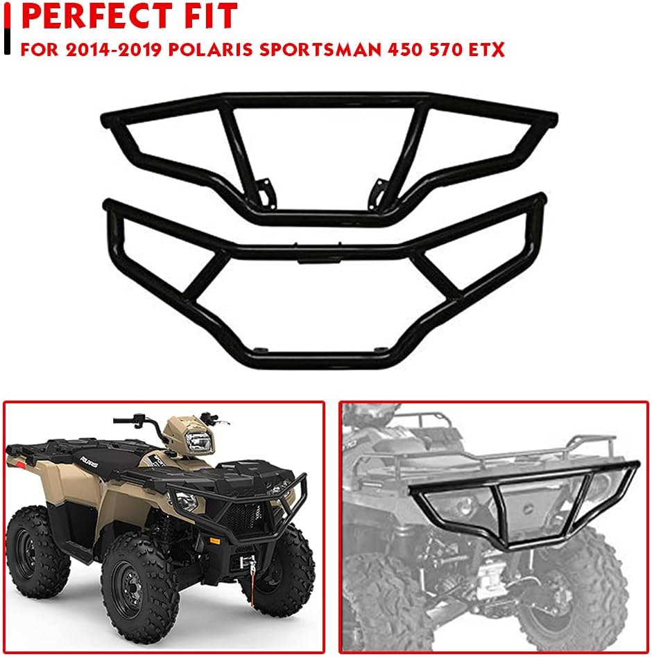 Black Brush Guard Bumper Set 2pcs D2692