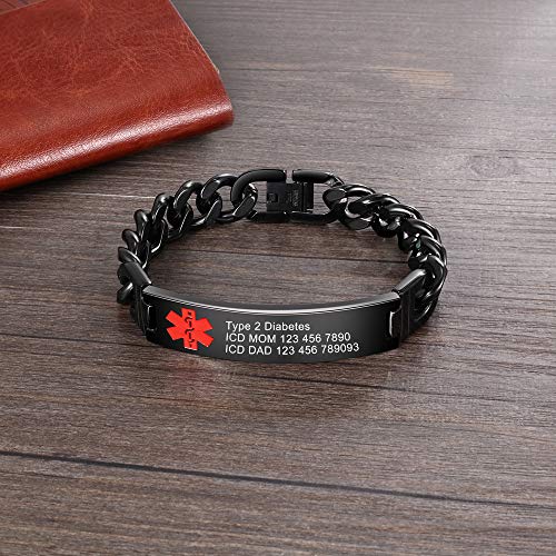 Stainless Steel Medical Alert Bracelets V3676
