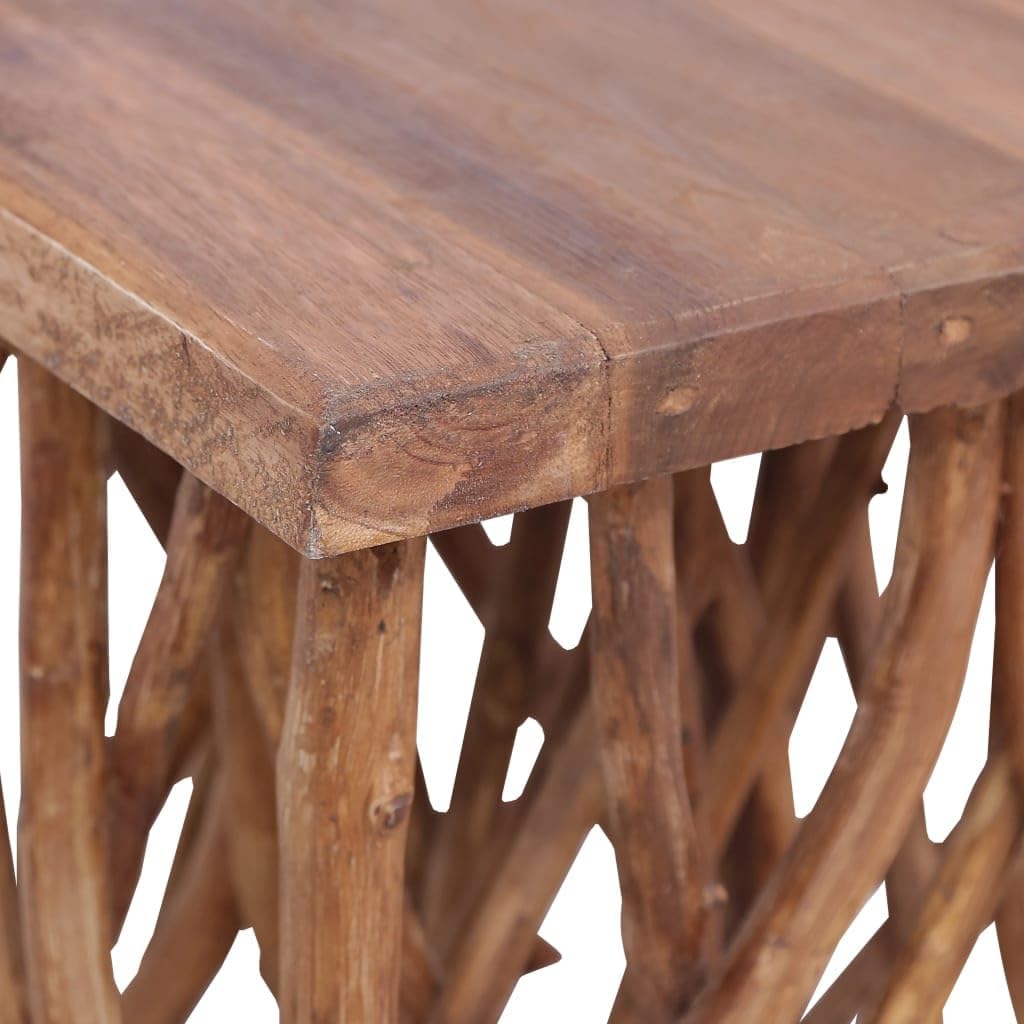Solid Wood Coffee Table with Log Legs Y1516