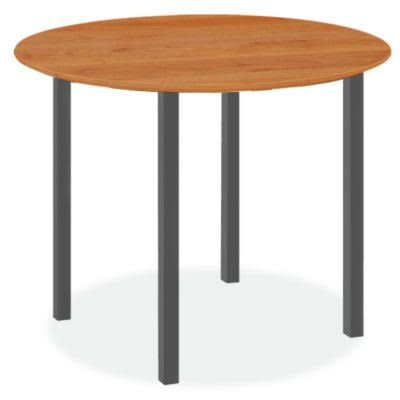Cherry Top Round Table with Graphite Base H4981