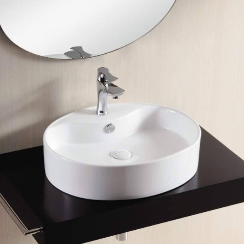 White Ceramic Vessel Bathroom Sink M489505