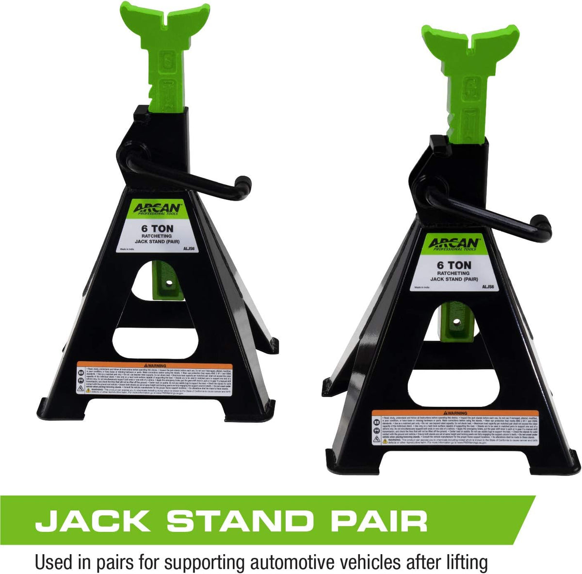 6-Ton Steel Jack Stands Pack of 2 E3167