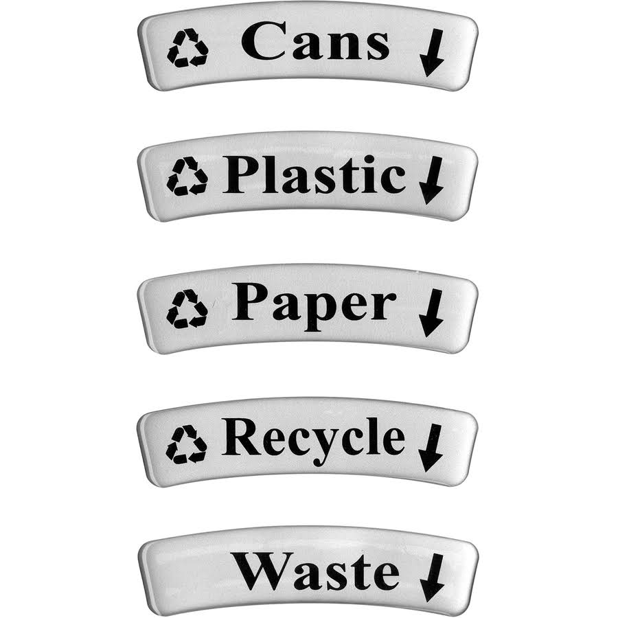 Dual Recycling Receptacle, 30 gal, Stainless Steel E95844