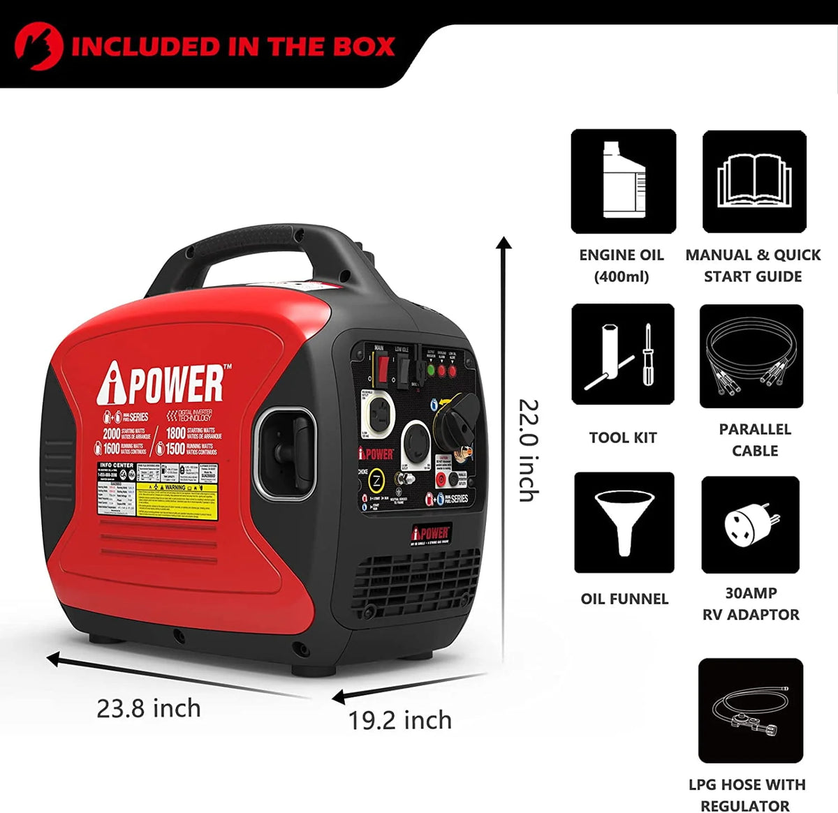 2000 Watt Dual Fuel Power Inverter R891672