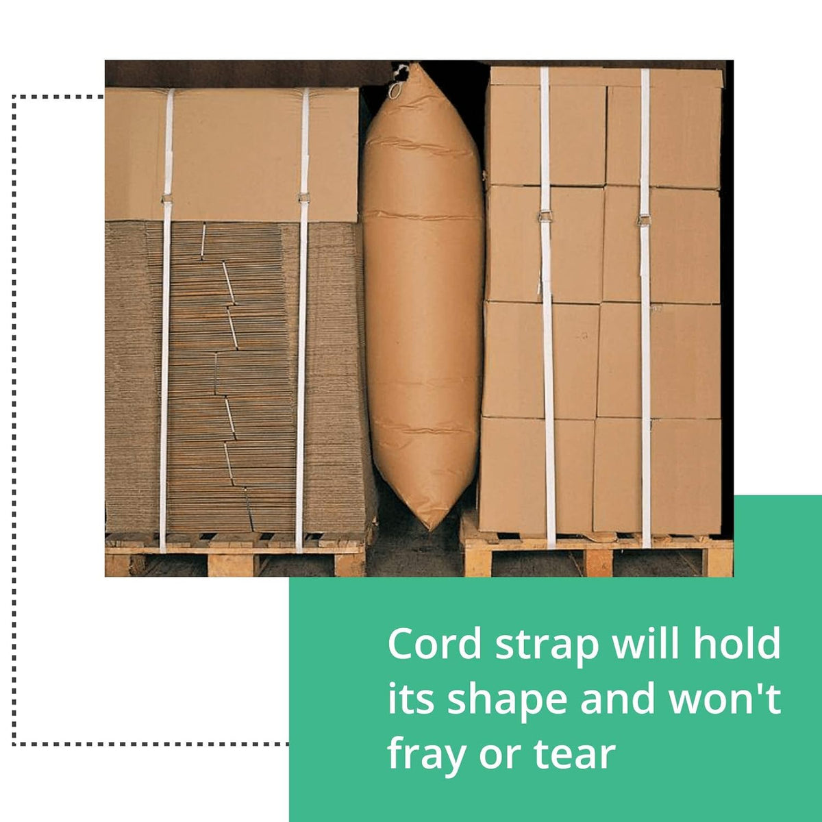 1/2" Heavy Duty Woven Cord Strapping, 1500' Length, 650 lb. Break Strength, Pack of 2 J925068