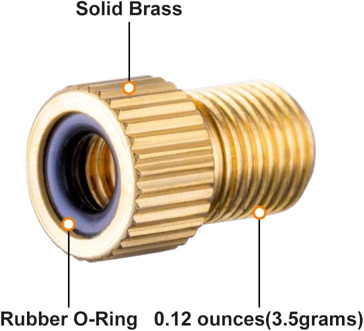 Presta Valve Adapter, Convert Presta to Schrader Adaptor for Bike, Tire Valve Caps(2PCS) S445