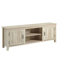 Sand Modern Farmhouse Console with Side Beadboard Doors R895779