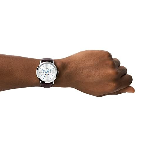 Chronograph Watch with Stainless Steel Bracelet or Genuine Leather Band O5250