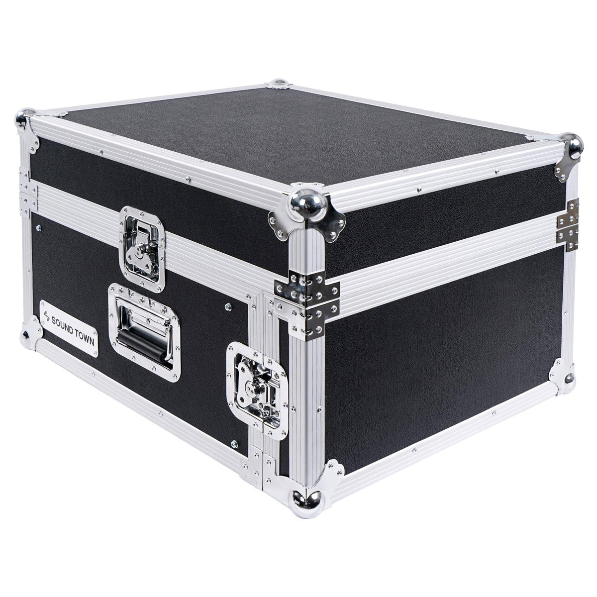 4U PA Rack Case with 11U Slant Mixer Top, 20 Rackable Depth, 4-Space Size D1113