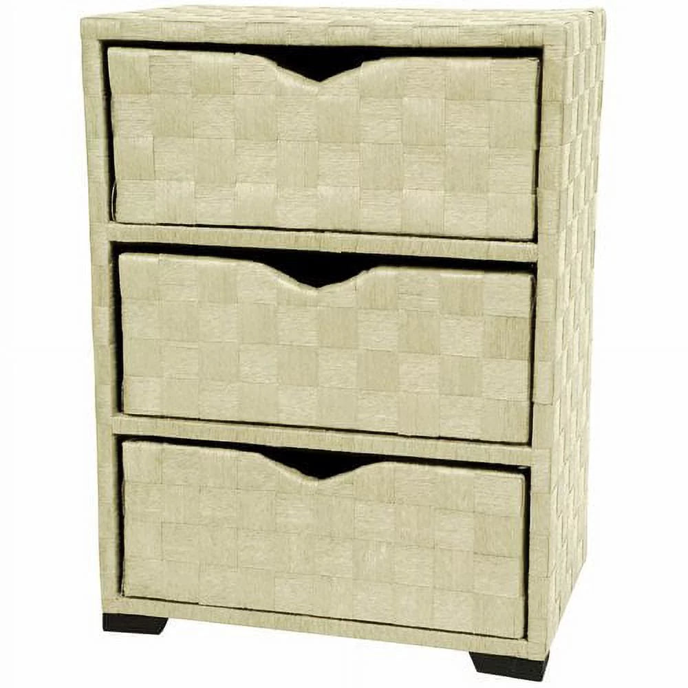 Natural Fiber 3 Drawer Chest of Drawers T1463