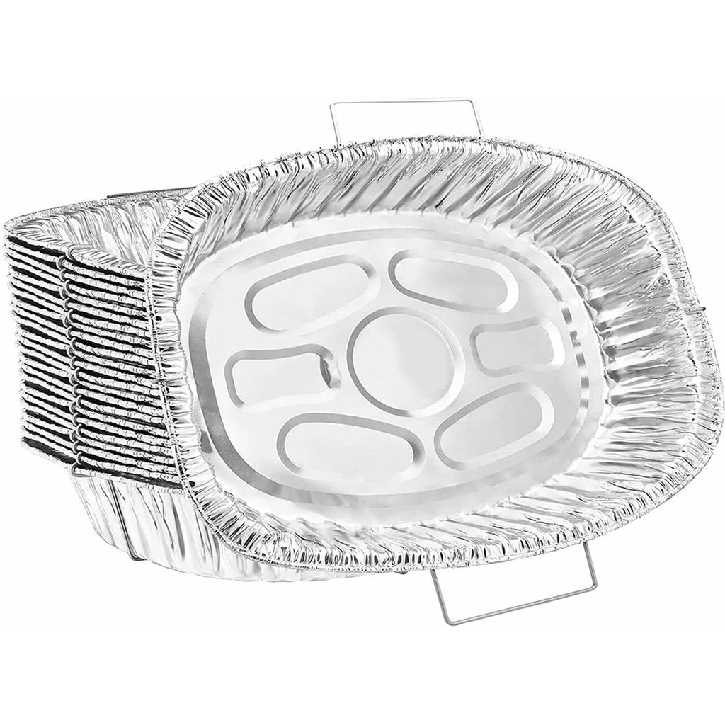 Disposable Aluminum Oval Roaster Pan with Rack W829