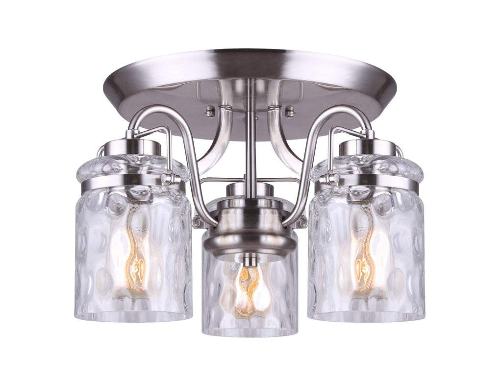 3 Light Semi-Flush Brushed Nickel A850