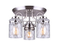 3 Light Semi-Flush Brushed Nickel A850