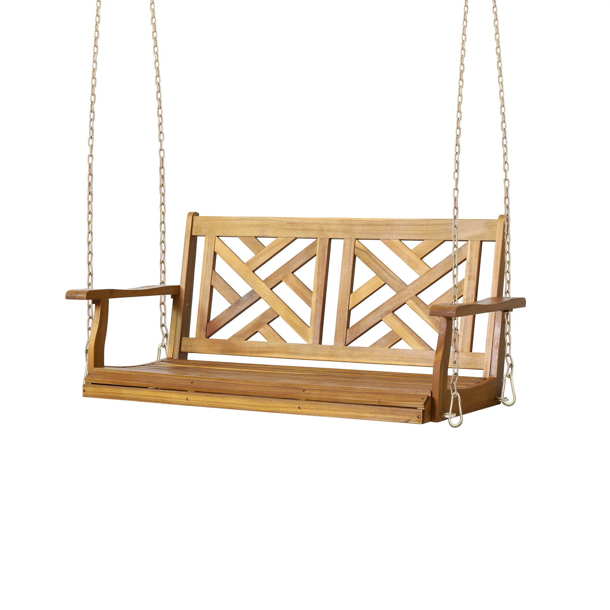 Acacia Wood Hanging Porch Swing U14711