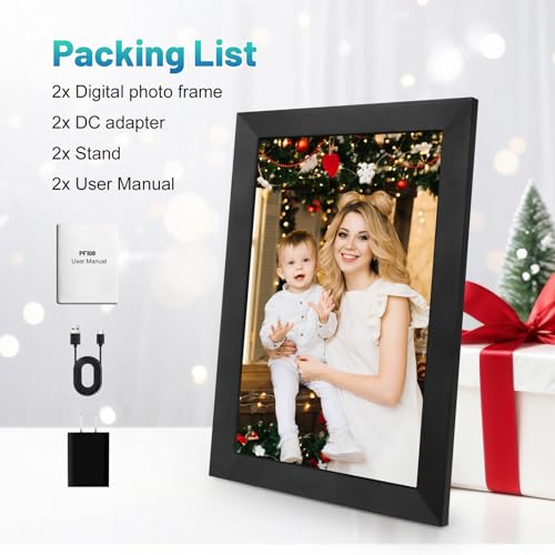 Black 10.1 Inch WiFi Digital Photo Frame with 32GB Storage T40299