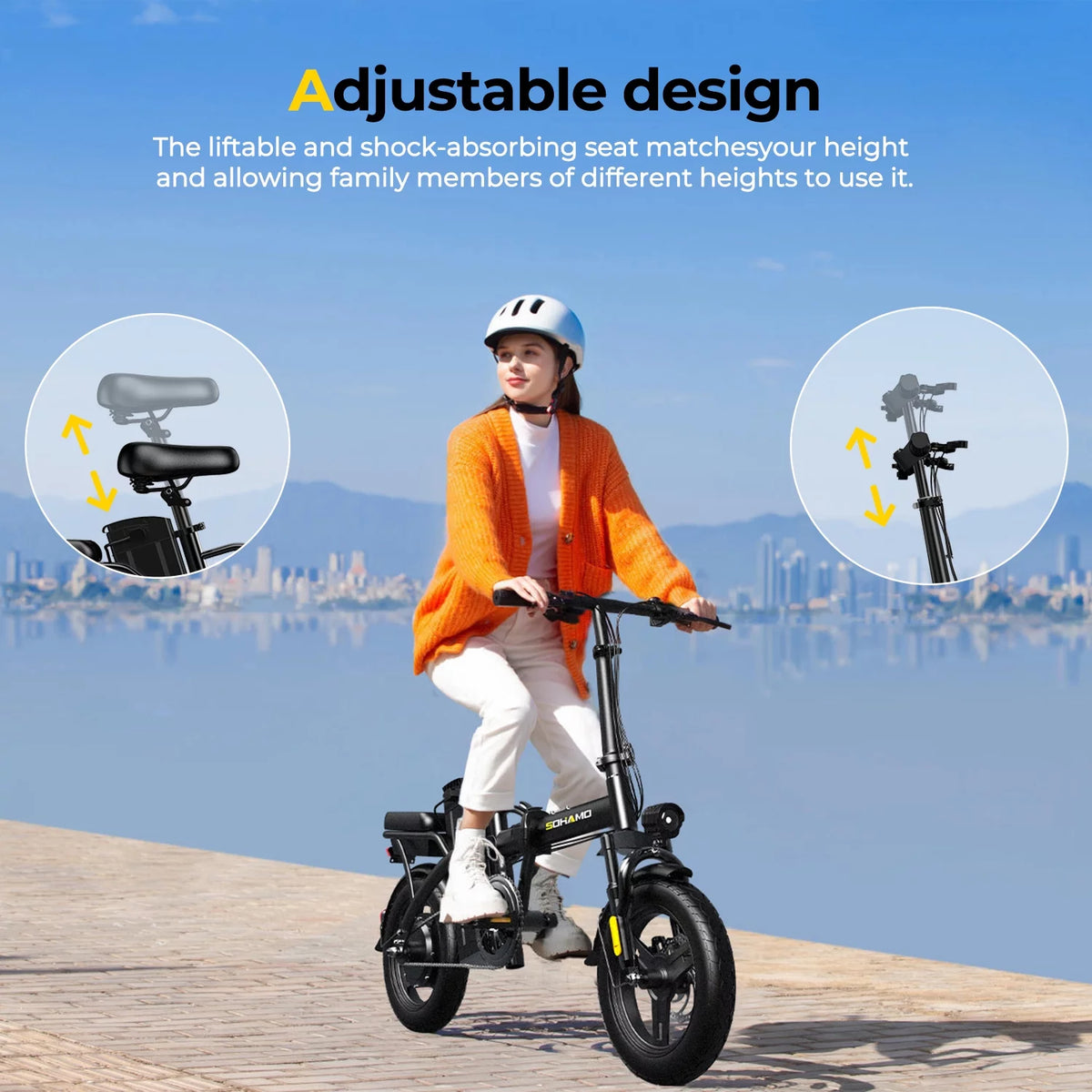 36V 10Ah Foldable Electric Bike 400W Motor X7434