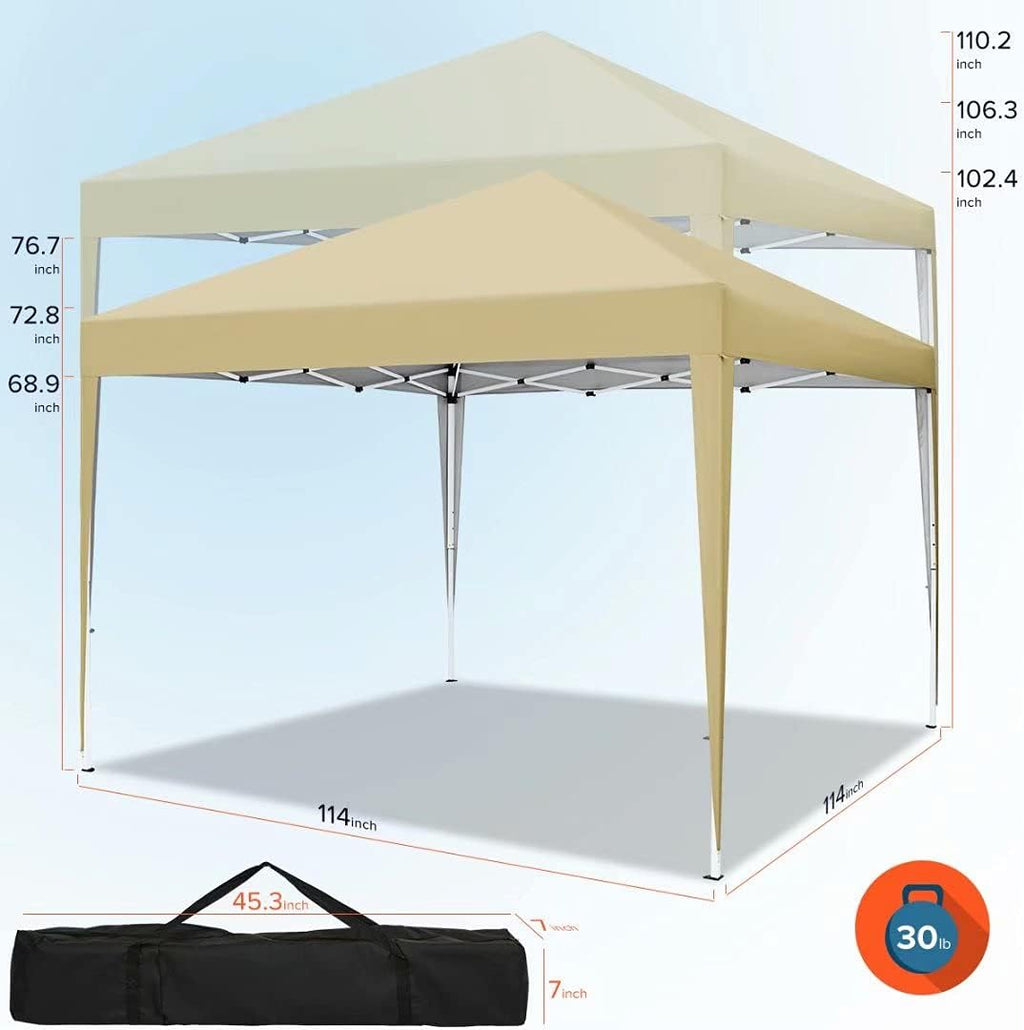 10'x10' Pop Up Canopy Tent with Sidewalls Z6252
