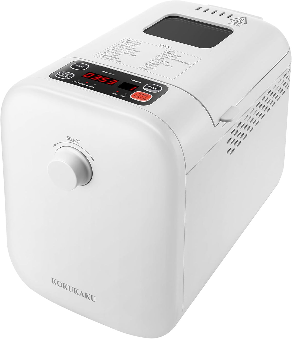 Compact Automatic Bread Maker Machine, 1LB/1.5LB, White L72646