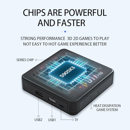 Retro Gaming Console with 2.4g Wireless Dual Controllers, HDMI Output P6161